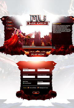 Dark Knight Szablon PSD interfejsu użytkownika programu uruchamiającego