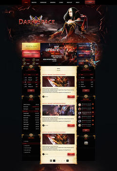 Mu Dark Space Game Website Template